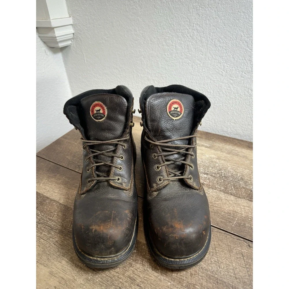 Red Wing Irish Setter Steel Toe Ultra Dry Oil Resistant Work Boots Men's 14‎